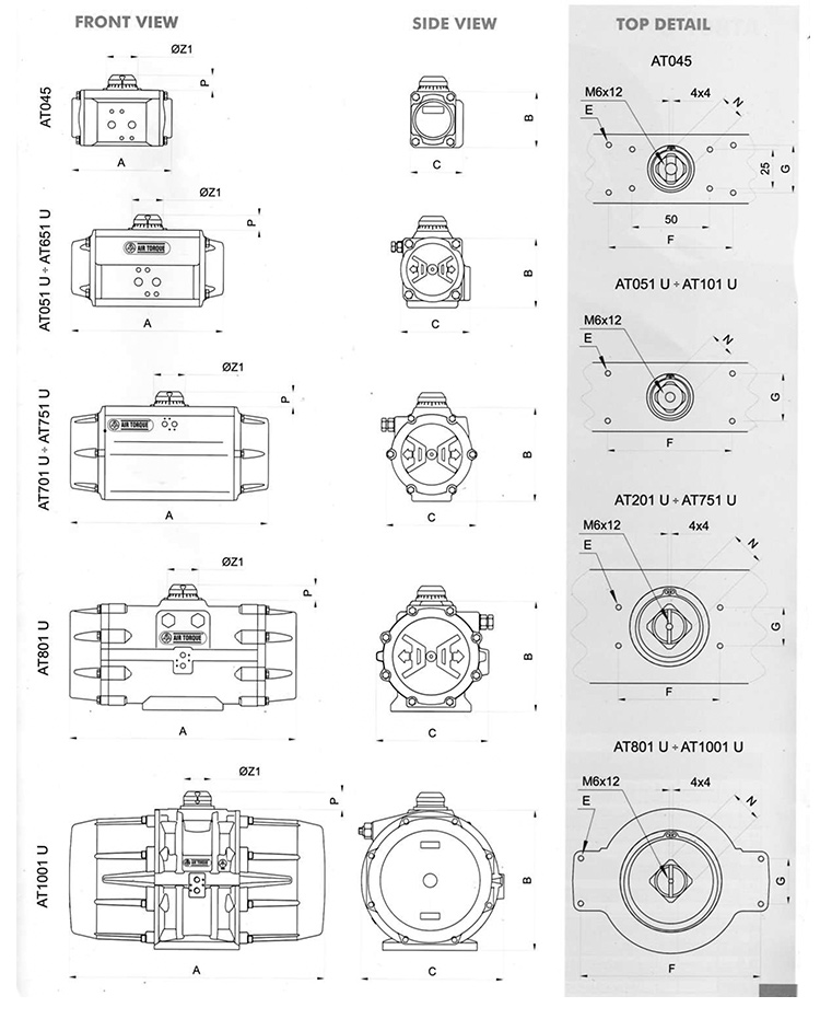 AIRTORQUE氣動執(zhí)行器結構圖