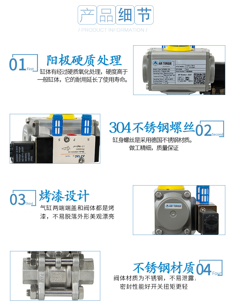 AIRTORQUE氣動絲口球閥/不銹鋼螺紋球閥帶電磁閥